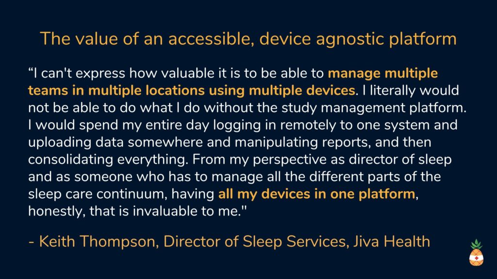 Evidence Quote from Jiva Health on the Importance of EnsoSleep Study Management